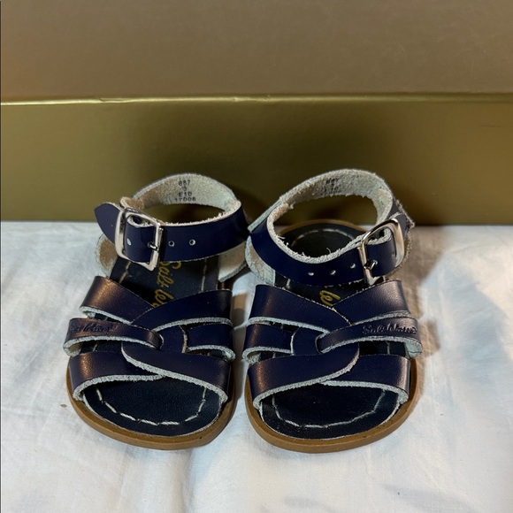 Saltwater Navy Kids Sandals - Picture 1 of 8